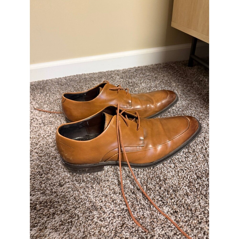 Kenneth Cole New York Men’s Leather Dress Shoes Size 12 Brown